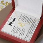 To My Amazing Mom Necklace From Son Little Boy You Taught Me Right Mom Birthday Gift For Her, Mother's Day Everlasting Love Necklace