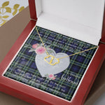 Scotstee Shop - To My Beautiful Girlfriend Valentine Necklace Clan Arbuthnott Tartan Gift for Girlfriend Everlasting Love Necklace