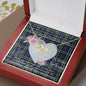Scotstee Shop - To My Beautiful Girlfriend Valentine Necklace Clan Arbuthnott Tartan Gift for Girlfriend Everlasting Love Necklace