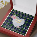 Scotstee Shop - To My Beautiful Girlfriend Valentine Necklace Clan Forbes Tartan Gift for Girlfriend Everlasting Love Necklace