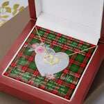 Scotstee Shop - To My Beautiful Girlfriend Valentine Necklace Clan Blackstock Tartan Gift for Girlfriend Everlasting Love Necklace