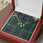 To My Beautiful Soulmate Necklace In Your Eyes I Have Found My Home Clan MacIntyre Hunting Modern Tartan Forever Love Necklace Tartan Gift for Girlfriend Everlasting Love Necklace