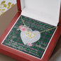 Scotstee Shop - To My Beautiful Girlfriend Valentine Necklace Clan Broun Modern Tartan Gift for Girlfriend Everlasting Love Necklace
