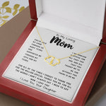 To My Loving Mom Necklace Gift I Need To Say Mom I Love You Gift For Her Mother's Day Necklace Mother's Day Everlasting Love Necklace