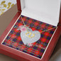 Scotstee Shop - To My Beautiful Girlfriend Valentine Necklace Clan Fraser Modern Tartan Gift for Girlfriend Everlasting Love Necklace