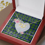 Scotstee Shop - To My Beautiful Girlfriend Valentine Necklace Clan Dixon Tartan Gift for Girlfriend Everlasting Love Necklace