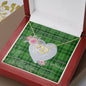 Scotstee Shop - To My Beautiful Girlfriend Valentine Necklace Clan Galloway District Tartan Gift for Girlfriend Everlasting Love Necklace