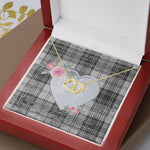 Scotstee Shop - To My Beautiful Girlfriend Valentine Necklace Clan Glen Grey Tartan Gift for Girlfriend Everlasting Love Necklace