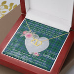 Scotstee Shop - To My Beautiful Girlfriend Valentine Necklace Clan Douglas Ancient Tartan Gift for Girlfriend Everlasting Love Necklace