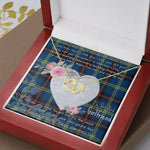 Scotstee Shop - To My Beautiful Girlfriend Valentine Necklace Clan Grewar Tartan Gift for Girlfriend Everlasting Love Necklace
