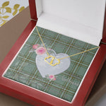 Scotstee Shop - To My Beautiful Girlfriend Valentine Necklace Clan Kelly Tartan Gift for Girlfriend Everlasting Love Necklace