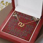 To My Beautiful Soulmate Necklace In Your Eyes I Have Found My Home Clan Grant of Rothiemurchus Tartan Forever Love Necklace Tartan Gift for Girlfriend Everlasting Love Necklace