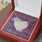 Scotstee Shop - To My Beautiful Girlfriend Valentine Necklace Clan Graham Of Menteith Pink Tartan Gift for Girlfriend Everlasting Love Necklace