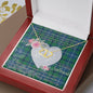 Scotstee Shop - To My Beautiful Girlfriend Valentine Necklace Clan Glen Ancient Tartan Gift for Girlfriend Everlasting Love Necklace