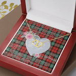 Scotstee Shop - To My Beautiful Girlfriend Valentine Necklace Clan Kerr Ancient Tartan Gift for Girlfriend Everlasting Love Necklace