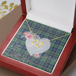 Gift To My Beautiful Girlfriend Valentine Necklace For Soulmate Anniversary Clan Leslie Hunting Tartan Everlasting Love Necklace