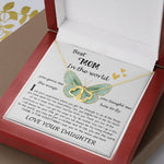 Mom Necklace Gift - Daughter Gift To Best Mom, You Gave Me The Wings To Fly Mom Necklace, Mother's Day Everlasting Love Necklace