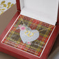 Scotstee Shop - To My Beautiful Girlfriend Valentine Necklace Clan Buchanan Old Set Weathered Tartan Gift for Girlfriend Everlasting Love Necklace