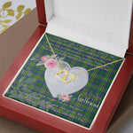 Gift To My Beautiful Girlfriend Valentine Necklace For Soulmate Anniversary Clan Hunter of Hunterston Tartan Everlasting Love Necklace