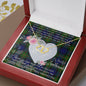 Scotstee Shop - To My Beautiful Girlfriend Valentine Necklace Clan Gunn Tartan Gift for Girlfriend Everlasting Love Necklace