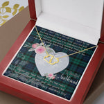 Scotstee Shop - To My Beautiful Girlfriend Valentine Necklace Clan Kay Tartan Gift for Girlfriend Everlasting Love Necklace