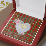 Gift To My Beautiful Girlfriend Valentine Necklace For Soulmate Anniversary Clan Langlands Tartan Everlasting Love Necklace