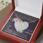 Scotstee Shop - To My Beautiful Girlfriend Valentine Necklace Clan Adam Tartan Gift for Girlfriend Everlasting Love Necklace