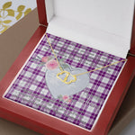 Scotstee Shop - To My Beautiful Girlfriend Valentine Necklace Clan Dunlop Dress Tartan Gift for Girlfriend Everlasting Love Necklace