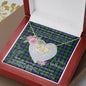 Scotstee Shop - To My Beautiful Girlfriend Valentine Necklace Clan Blair Modern Tartan Gift for Girlfriend Everlasting Love Necklace