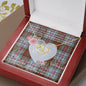 Scotstee Shop - To My Beautiful Girlfriend Valentine Necklace Clan Anderson Ancient Tartan Gift for Girlfriend Everlasting Love Necklace