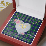 Gift To My Beautiful Girlfriend Valentine Necklace For Soulmate Anniversary Clan Hamilton Hunting Tartan Everlasting Love Necklace