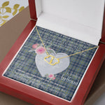Scotstee Shop - To My Beautiful Girlfriend Valentine Necklace Clan Boswell Tartan Gift for Girlfriend Everlasting Love Necklace