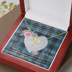 Scotstee Shop - To My Beautiful Girlfriend Valentine Necklace Clan Angus Ancient Tartan Gift for Girlfriend Everlasting Love Necklace
