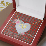 Scotstee Shop - To My Beautiful Girlfriend Valentine Necklace Clan Fraser Weathered Tartan Gift for Girlfriend Everlasting Love Necklace