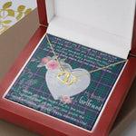 Scotstee Shop - To My Beautiful Girlfriend Valentine Necklace Clan Douglas Tartan Gift for Girlfriend Everlasting Love Necklace