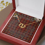 To My Beautiful Soulmate Necklace In Your Eyes I Have Found My Home Clan Davis Tartan Forever Love Necklace Tartan Gift for Girlfriend Everlasting Love Necklace