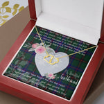 Scotstee Shop - To My Beautiful Girlfriend Valentine Necklace Clan Davidson Tartan Gift for Girlfriend Everlasting Love Necklace