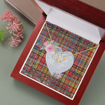 Scotstee Shop - To My Beautiful Girlfriend Valentine Necklace Clan Drummond Of Strathallan Tartan Gift for Girlfriend Everlasting Love Necklace