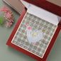 Scotstee Shop - To My Beautiful Girlfriend Valentine Necklace Clan Grant of Auchnarrow Tartan Gift for Girlfriend Everlasting Love Necklace