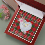 Scotstee Shop - To My Beautiful Girlfriend Valentine Necklace Clan Donnachaidh Tartan Gift for Girlfriend Everlasting Love Necklace