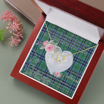 Scotstee Shop - To My Beautiful Girlfriend Valentine Necklace Clan Keith Ancient Tartan Gift for Girlfriend Everlasting Love Necklace