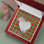 Scotstee Shop - To My Beautiful Girlfriend Valentine Necklace Clan Grierson Tartan Gift for Girlfriend Everlasting Love Necklace