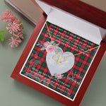 Gift To My Beautiful Girlfriend Valentine Necklace For Soulmate Anniversary Clan Charteris Tartan Everlasting Love Necklace,valentine necklace, necklace girlfriend, necklace for wife, cute necklaces for girlfriend, jewelry for girlfriend, to my soulmate necklace, to my future wife necklace,