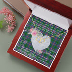 Gift To My Beautiful Girlfriend Valentine Necklace For Soulmate Anniversary Clan Carmichael Tartan Everlasting Love Necklace,valentine necklace, necklace girlfriend, necklace for wife, cute necklaces for girlfriend, jewelry for girlfriend, to my soulmate necklace, to my future wife necklace,