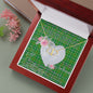 Scotstee Shop - To My Beautiful Girlfriend Valentine Necklace Clan Galloway Hunting Tartan Gift for Girlfriend Everlasting Love Necklace