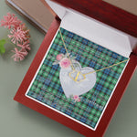 Scotstee Shop - To My Beautiful Girlfriend Valentine Necklace Clan Graham Of Montrose Ancient Tartan Gift for Girlfriend Everlasting Love Necklace