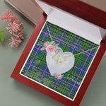 Gift To My Beautiful Girlfriend Valentine Necklace For Soulmate Anniversary Clan Turnbull Hunting Tartan Everlasting Love Necklace,valentine necklace, necklace girlfriend, necklace for wife, cute necklaces for girlfriend, jewelry for girlfriend, to my soulmate necklace, to my future wife necklace,
