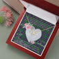 Gift To My Beautiful Girlfriend Valentine Necklace For Soulmate Anniversary Clan Hunter of Peeblesshire Tartan Everlasting Love Necklace,valentine necklace, necklace girlfriend, necklace for wife, cute necklaces for girlfriend, jewelry for girlfriend, to my soulmate necklace, to my future wife necklace,