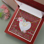 Scotstee Shop - To My Beautiful Girlfriend Valentine Necklace Clan Grant of Rothiemurchus Tartan Gift for Girlfriend Everlasting Love Necklace