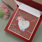 Scotstee Shop - To My Beautiful Girlfriend Valentine Necklace Clan Fraser Weathered Tartan Gift for Girlfriend Everlasting Love Necklace